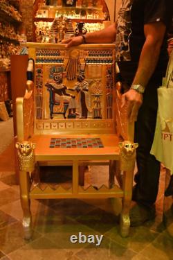 One of a Kind Tutankhamun Throne, Replica Throne Like the one in the museum