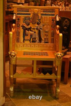 One of a Kind Tutankhamun Throne, Replica Throne Like the one in the museum