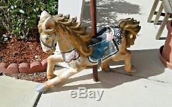 One of a kind 29 Carousel Horse With Stand, Hand painted renaissance style full s