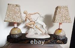 One of a kind Art Deco Nude Female Boudoir Lamp