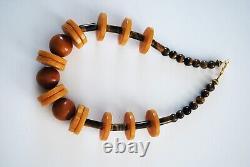 One of a kind Bakelite and cat's-eye necklace from prominent estate collection