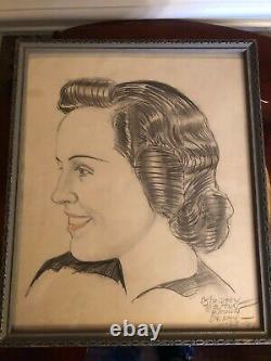 One-of-a-kind Brown Derby Restaurant Original Cariciture 1937