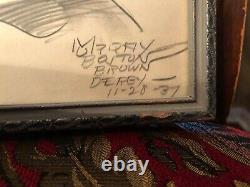 One-of-a-kind Brown Derby Restaurant Original Cariciture 1937