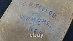 One-of-a-kind C. D. TAYLOR WYMORE NEBRASKA Leather Sword Holder