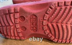 One of a kind Crocs collectible Raspberry color with no strap M5/W7 used