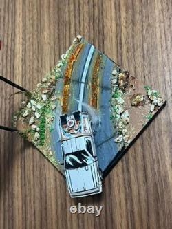One-of-a-kind DeLorean movie diorama Gunman in the sunset with sign