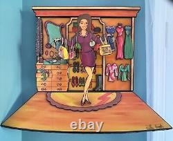 One of a kind Debbie Brooks Diorama Wall Hanging signed