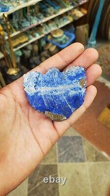 One of a kind Egyptian Scarab Beetle from Pure Lapis Lazuli Stone with gold leaf