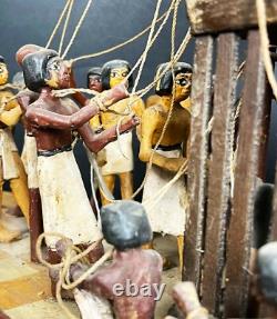 One of a kind Egyptian slave Boat with the funerals