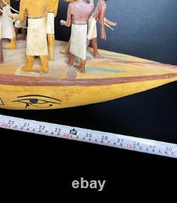 One of a kind Egyptian slave Boat with the funerals