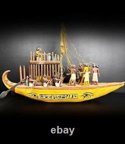 One of a kind Egyptian slave Boat with the funerals