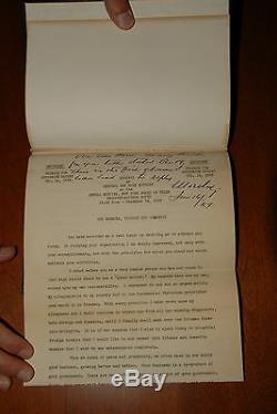 One-of-a-kind General Van Horn Moseley Signed Address World War Wwi Wwii