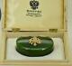 One Of A Kind Imperial Russian Faberge Jewelled Nephrite, Gold&diamonds Snuff Box