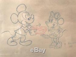 (One-of-a-kind) Mickey & Minnie Mouse ORIGINAL Hand-painted Production Cell