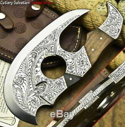 One-of-a-kind Rare Custom Hand Made D2 Tool Steel Knife Chisel Engraved