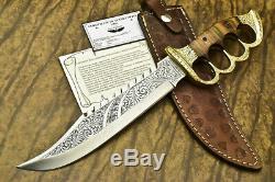 One-of-a-kind Rare Custom Hand Made D2 Tool Steel Knife Chisel Engraved