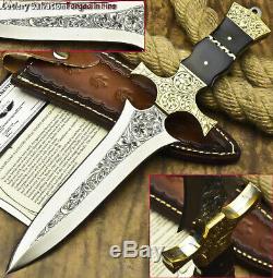 One-of-a-kind Rare! Custom Handmade D2 Tool Steel Knife Chisel Engraved