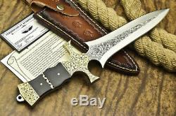 One-of-a-kind Rare! Custom Handmade D2 Tool Steel Knife Chisel Engraved