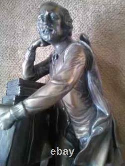 One-of-a-kind Rare Vintage Large & Heavy Bronze W. Shakespeare Statue Sculpture