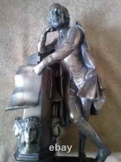 One-of-a-kind Rare Vintage Large & Heavy Bronze W. Shakespeare Statue Sculpture