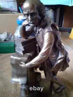 One-of-a-kind Rare Vintage Large & Heavy Bronze W. Shakespeare Statue Sculpture