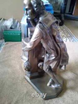 One-of-a-kind Rare Vintage Large & Heavy Bronze W. Shakespeare Statue Sculpture
