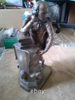 One-of-a-kind Rare Vintage Large & Heavy Bronze W. Shakespeare Statue Sculpture