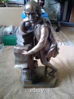 One-of-a-kind Rare Vintage Large & Heavy Bronze W. Shakespeare Statue Sculpture