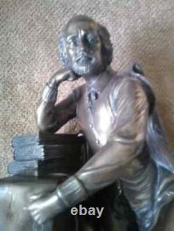 One-of-a-kind Rare Vintage Large & Heavy Bronze W. Shakespeare Statue Sculpture
