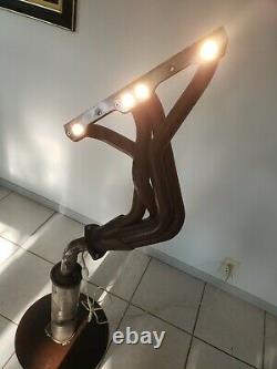 One-of-a-kind Standing Headers Lamp. Garage. Man Cave