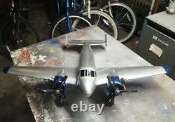 One-of-a-kind Twin Beech 18 Model Airplane Solid Surface, 30 WS, Dual engines