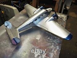 One-of-a-kind Twin Beech 18 Model Airplane Solid Surface, 30 WS, Dual engines