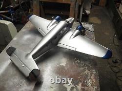 One-of-a-kind Twin Beech 18 Model Airplane Solid Surface, 30 WS, Dual engines