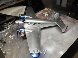 One-of-a-kind Twin Beech 18 Model Airplane Solid Surface, 30 WS, Dual engines