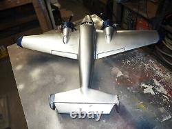 One-of-a-kind Twin Beech 18 Model Airplane Solid Surface, 30 WS, Dual engines