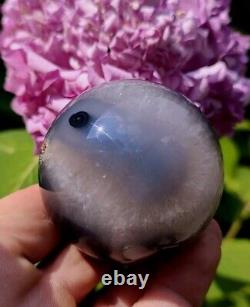 One-of-a-kind? Volcano Agate Sphere 62mm Uv Reactive Display Sphere