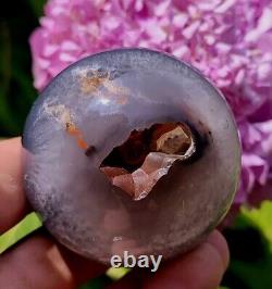 One-of-a-kind? Volcano Agate Sphere 62mm Uv Reactive Display Sphere