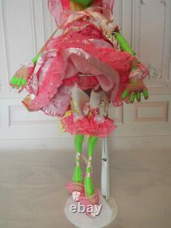 One of a kind art doll frog Marianne in Spring