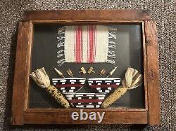 One of a kind authentic vintage navajo shawdow boxes with rugs