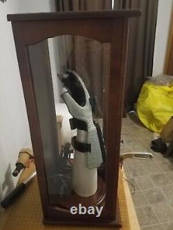 One-of-a-kind custom POWER GLOVE enclosed display case cabinet Mannequin hand