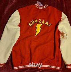 One of a kind embroidered SHAZAM! Jacket with patchesDC, Captain Marvel, AMAZING