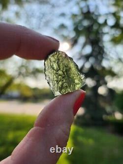 One of a kind genuine moldavite natural crystal tektite rock energy