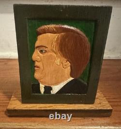 One of a kind hand carved wood figure of President Donald J. Trump