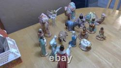 One of a kind, hand-crafted and painted ceramic Nativity set made in 1988