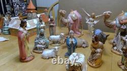 One of a kind, hand-crafted and painted ceramic Nativity set made in 1988