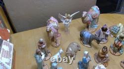 One of a kind, hand-crafted and painted ceramic Nativity set made in 1988