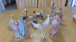 One of a kind, hand-crafted and painted ceramic Nativity set made in 1988