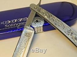 One of a kind hand engraved DOVO Solingen classic flat razor