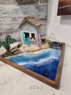 One-of-a-kind illuminated fairyscape/ocean art Seeking My Soul Collection