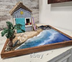 One-of-a-kind illuminated fairyscape/ocean art Seeking My Soul Collection